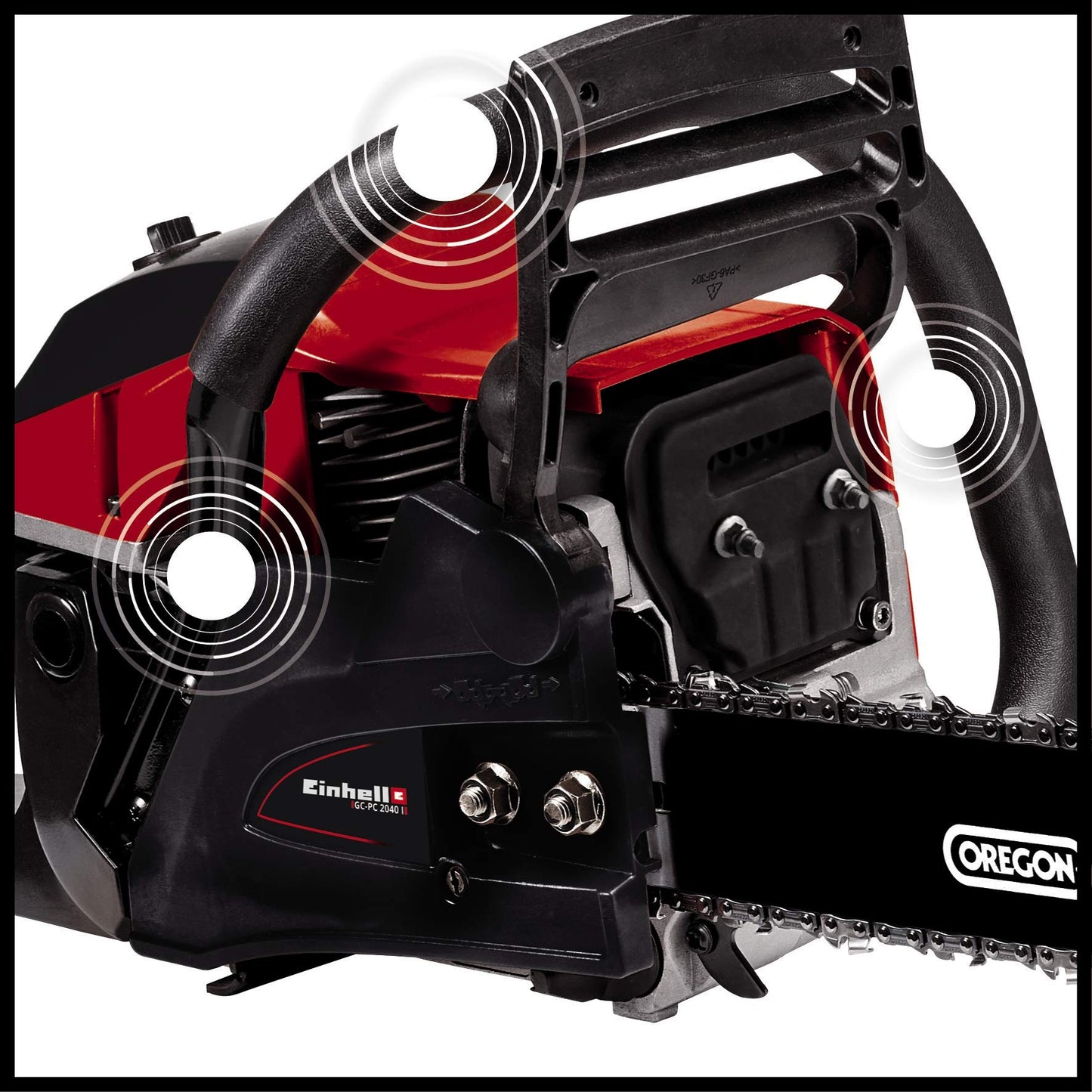 Einhell Benzin Kettensäge GC-PC 2040 I (2 kW, 40 cm Schwertlänge, 21 m/s Schnittgeschwindigkeit, automatische Kettenschmierung, inkl. Schwertschutz)